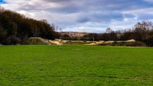 Bole Hills Bike Track. Shot from the center circle of the football pitch.