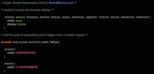 Super Simple Responsive Grid Achieving a nice 12-Column responsive grid system really is super simple. Here's what i've…