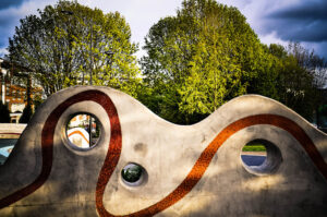 Devonshire Green, Sheffield This concrete structure was built across the span of Devonshire Green a few years back, rep…