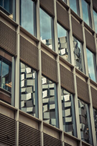 Cheese grater reflections Sheffield, UK