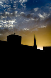 Sheffield City Sunset Silhouette