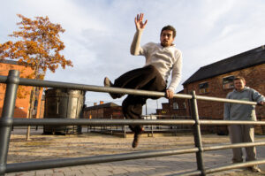 Parkour Training, near Kelham Island Museum, in Sheffield.