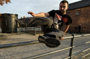 Parkour Training, near Kelham Island Museum, in Sheffield.