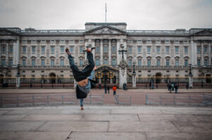 Handstands at Buckingham Palace