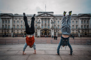 Handstands at Buckingham Palace
