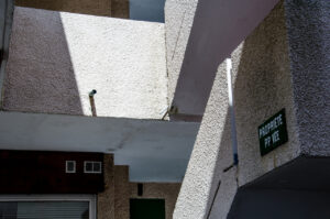 Private Property A sign on the walls of one of the more popular parkour training locations in Lisses.