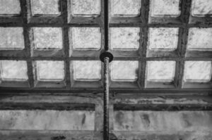 Inside a right-angle.