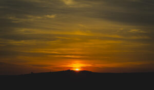The last glimpse of the Sun