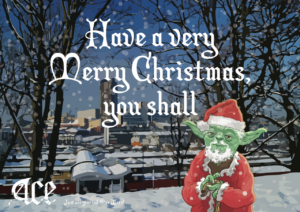 There's less than 2 weeks left till #Christmas so listen to Yoda, spitting his words of wisdom from the streets of Shef…