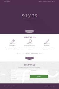 We, at Ace, recently created http://www.async.london for a bunch of awesome ‪‎London‬ based guys that offer .NET, nodej…