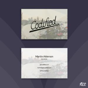Remember, at Ace, we offer affordable print design too! Here's a simple revamp of Codified’s business card that we nail…