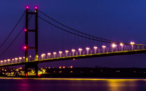 Humber Bridge at Night Humber Bridge, at night, illuminated by it's own street lights.