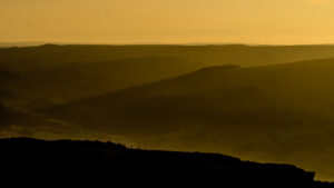 Looking West from Mothercap at Sunset