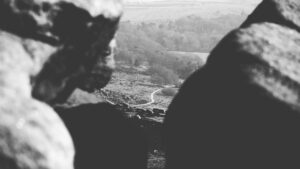 Through the rocks. Higger Tor