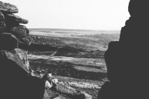 Through the rocks. Higger Tor