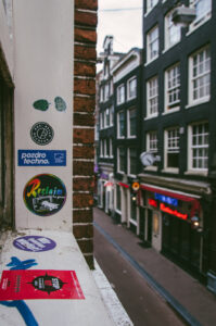 The view from Balou Looking out from the window of an Amsterdam Coffeeshop.