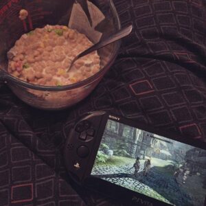 One of those days / fuck sciatica. #skyrim #cereal #sunday Add me on #PSN: ShaneRounce