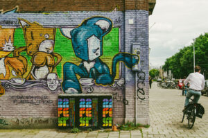 Amsterdam Graffiti Can you spot my Bud sticker?