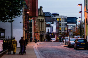 Sheffield City Centre. Photos taken in the early evening of one day during late Autumn, 2016.