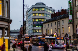 Sheffield City Centre. Photos taken in the early evening of one day during late Autumn, 2016.