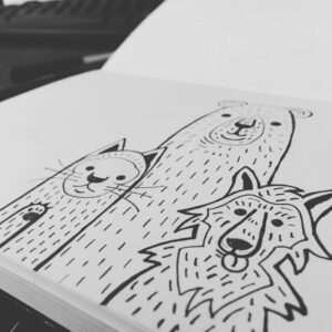 This quick Monday morning drawing is coming along nicely. Time to get it vectored. 🤓 http://rdbl.co/2qkQ608