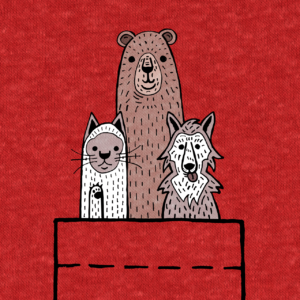 3 Animals A cat, a dog and their friend, the bear. Buy on Redbubble