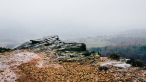 The cliffs at Owler Tor. Overlooking Hathersage Valley Shot during January, 2017.