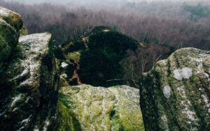 The cliffs at Owler Tor. Overlooking Hathersage Valley Shot during January, 2017.