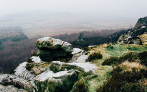 The cliffs at Owler Tor. Overlooking Hathersage Valley Shot during January, 2017.