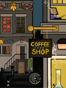 Coffee Shop Get this Amsterdam inspired design via my @redbubble store at: http://bit.ly/damstreet