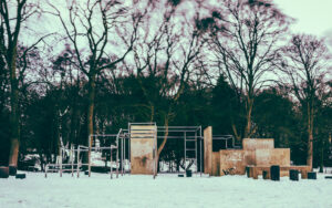 Endciffe Park in the Snow